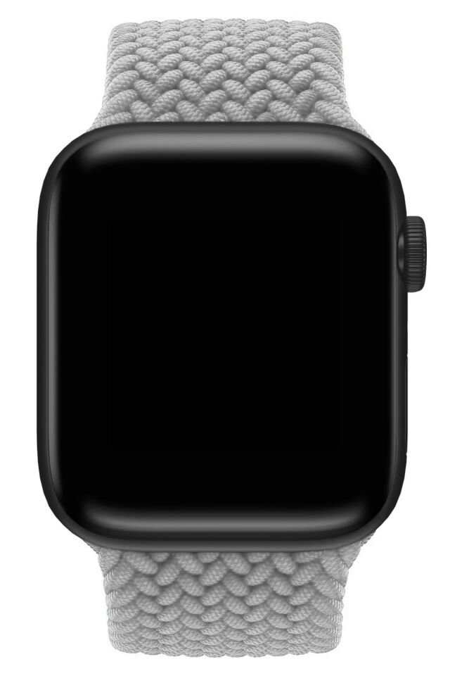 Apple Watch Uyumlu Örgü Kumaş Kordon Gri