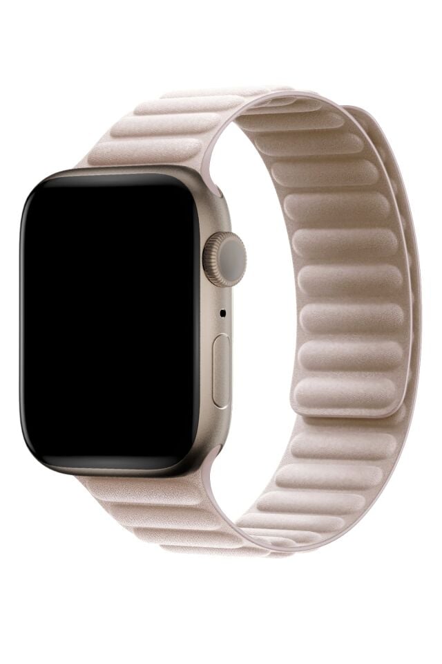 Apple Watch Uyumlu Manyetik Baklalı Kordon Toz Pembe