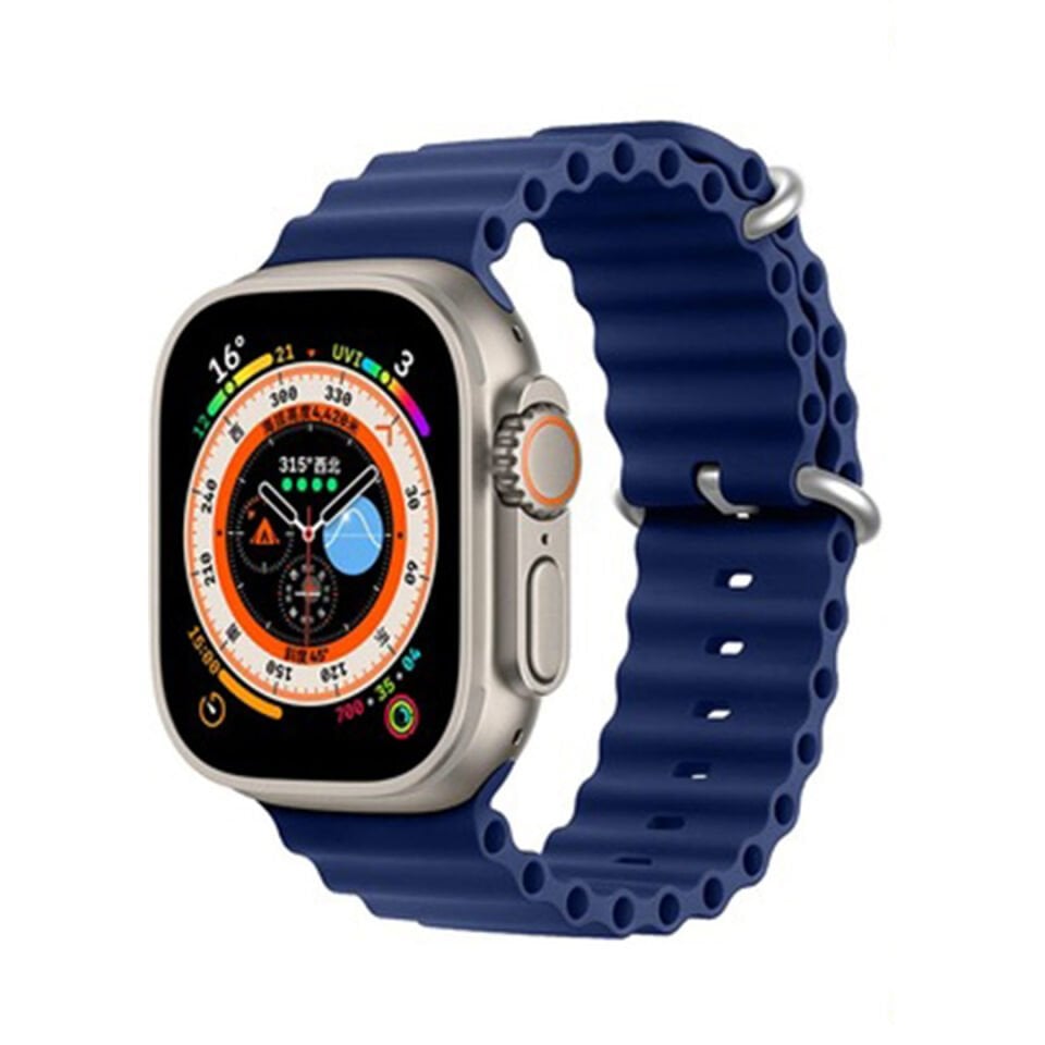 Apple Watch Uyumlu Ocean Silikon Kordon Lacivert