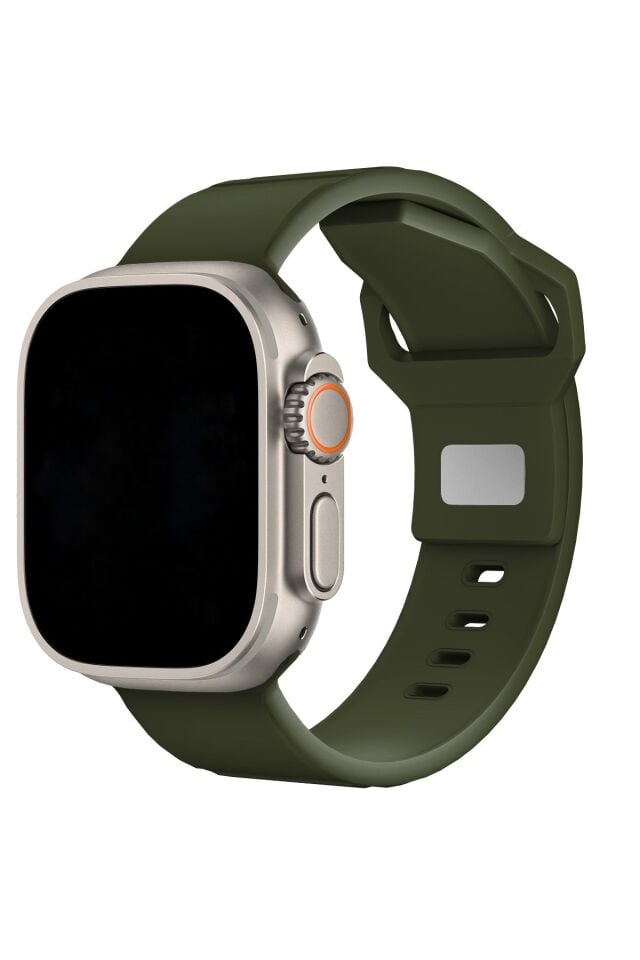 Apple Watch Uyumlu Watch Strap Slikon Kordon Yeşil