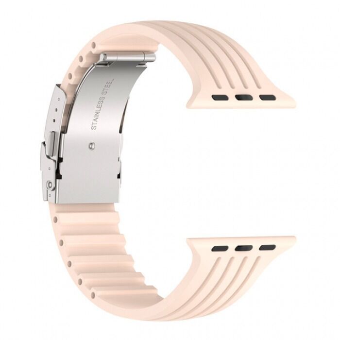 Apple Watch Uyumlu Pimli Silikon Kordon Pembe