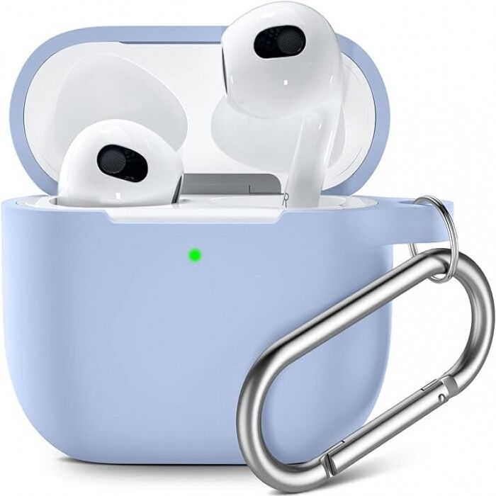 Apple Airpods 3.Nesil Uyumlu Silikon Koruma Kılıfı Leylak