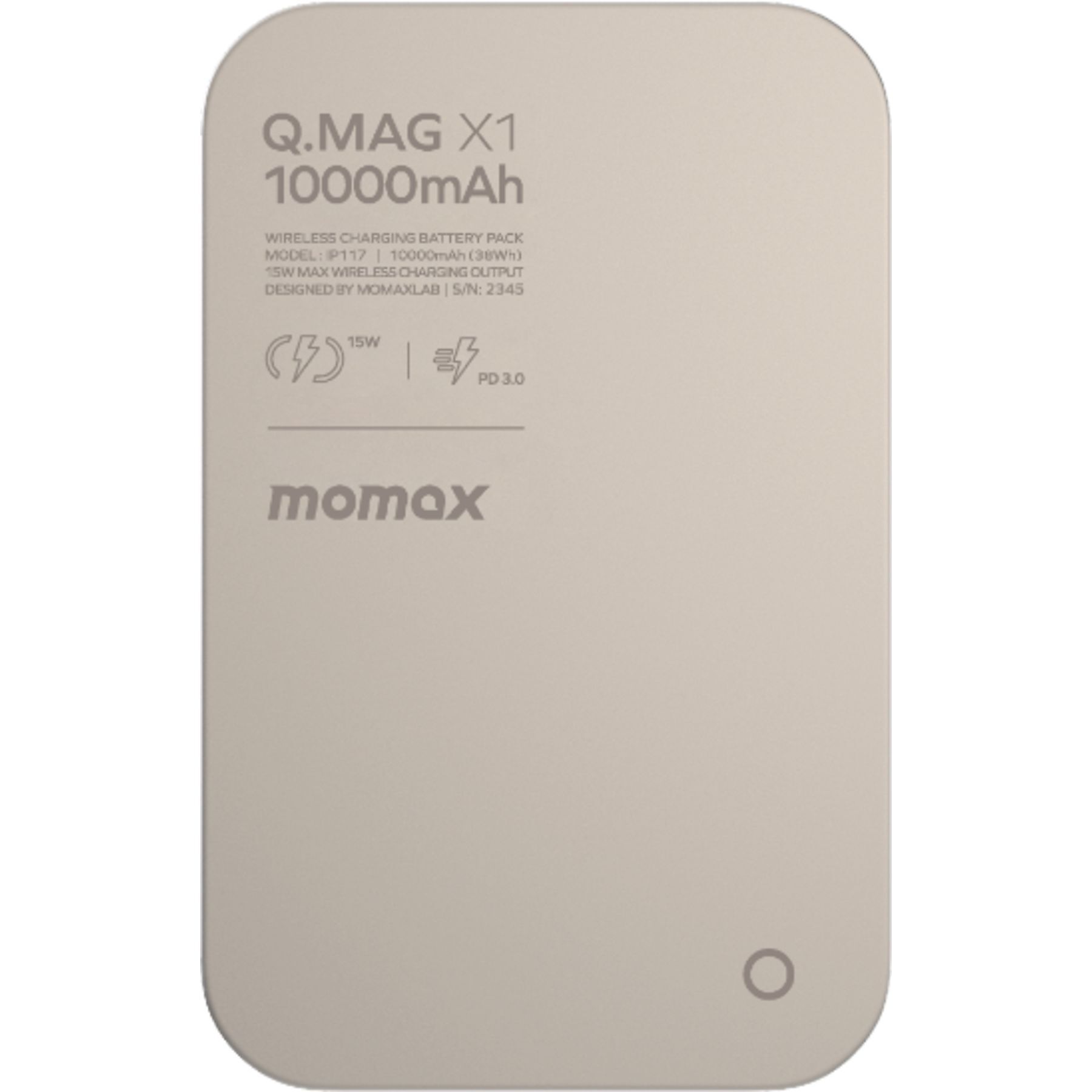 MOMAX IP117E Q.Mag X1 10000mAh Magsafe Wireless Powerbank Tıtanıum