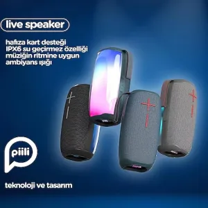 Live Bluetooth Speaker IPX6 Waterproof Bluetooth Hoparlör