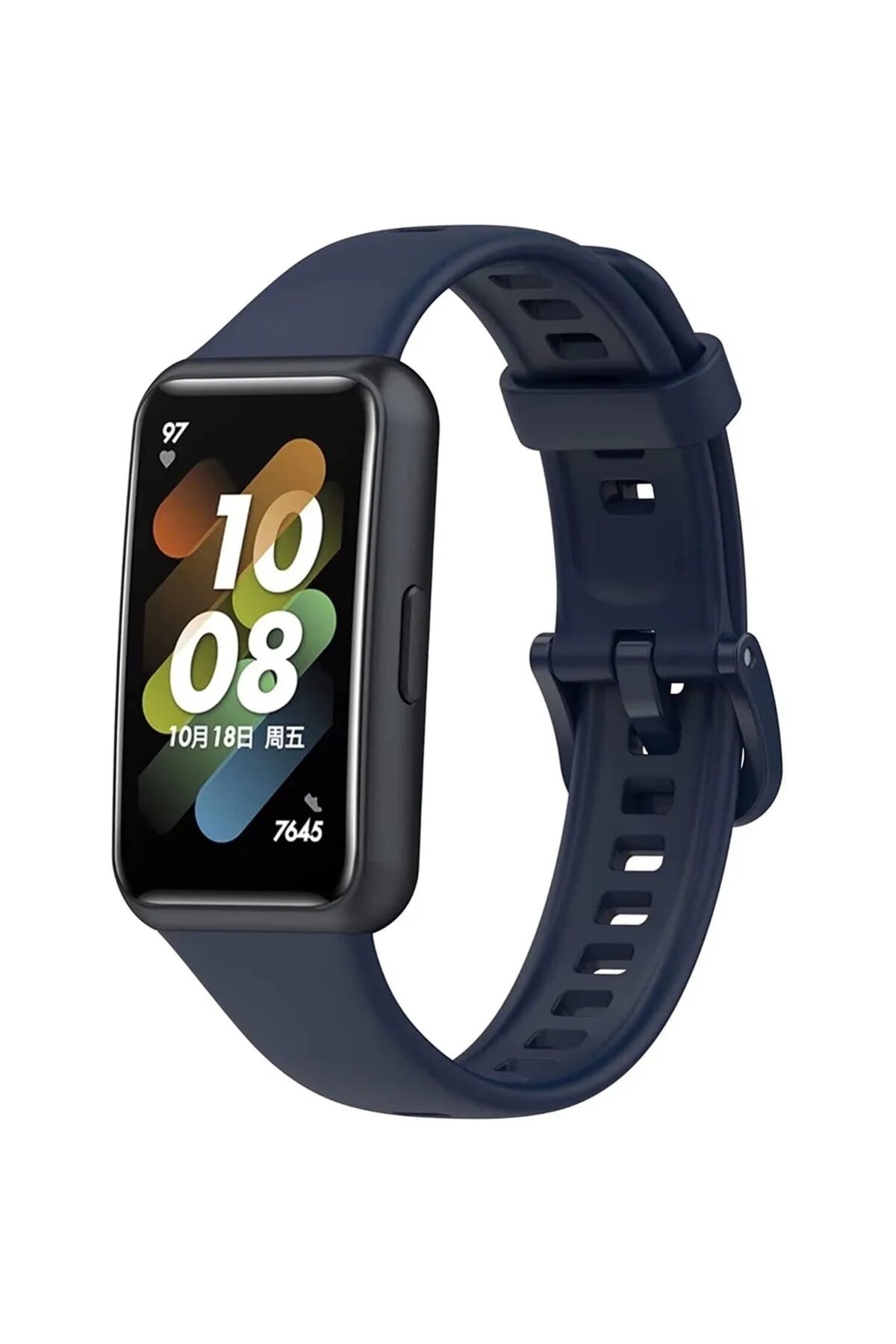 Huawei Band 7 Uyumlu Spor Slikon Kordon Lacivert