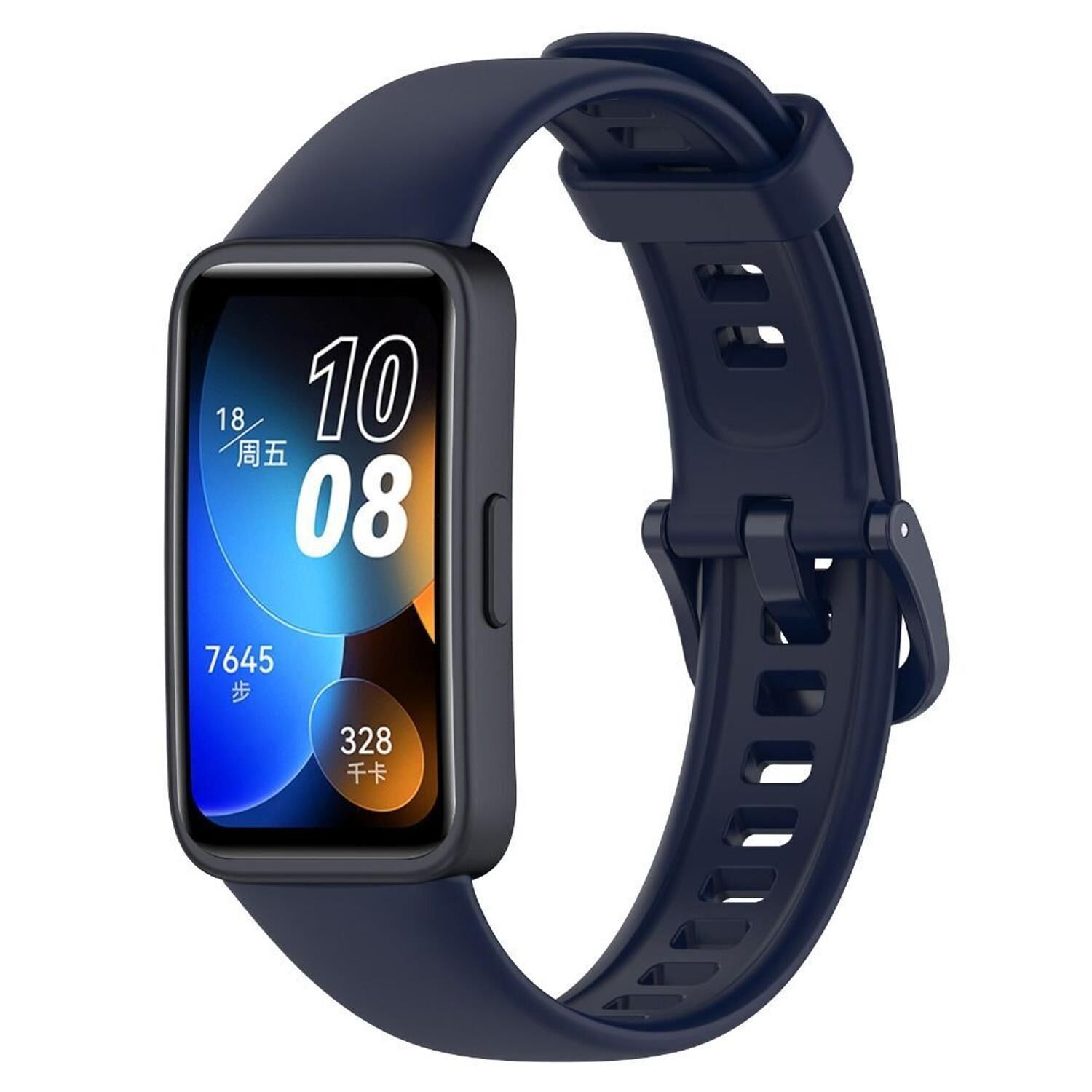 Huawei Band 8 - Band 9 Uyumlu Spor Silikon Kordon Lacivert