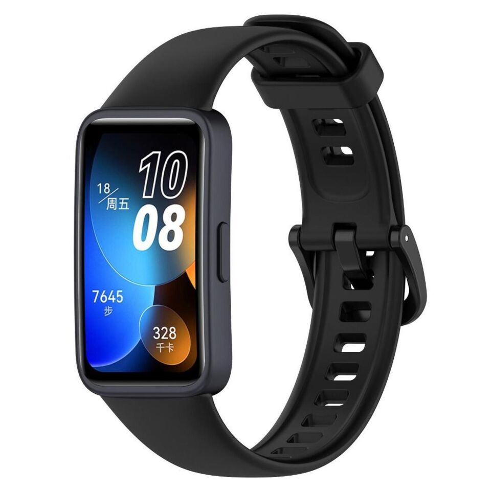 Huawei Band 8 - Band 9 Uyumlu Spor Silikon Kordon Siyah