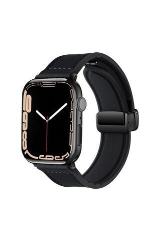 Apple Watch Uyumlu Deri Airy Kordon Siyah