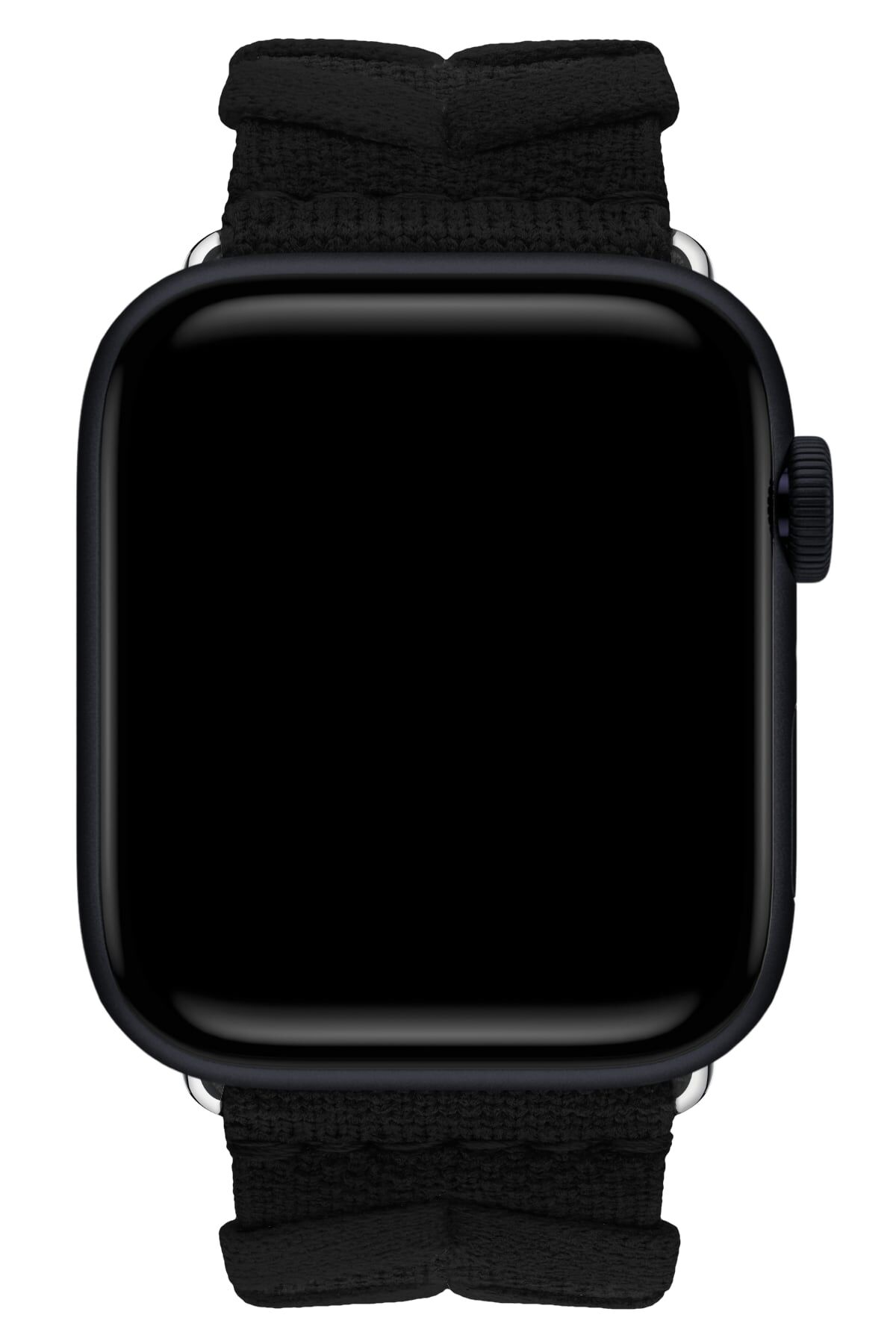 Apple Watch Uyumlu Sarmal Örgü Tasarımlı Kordon Koyu Siyah