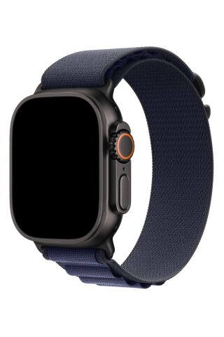 Apple Watch Uyumlu Siyah Tokalı Alpine Kordon Lacivert