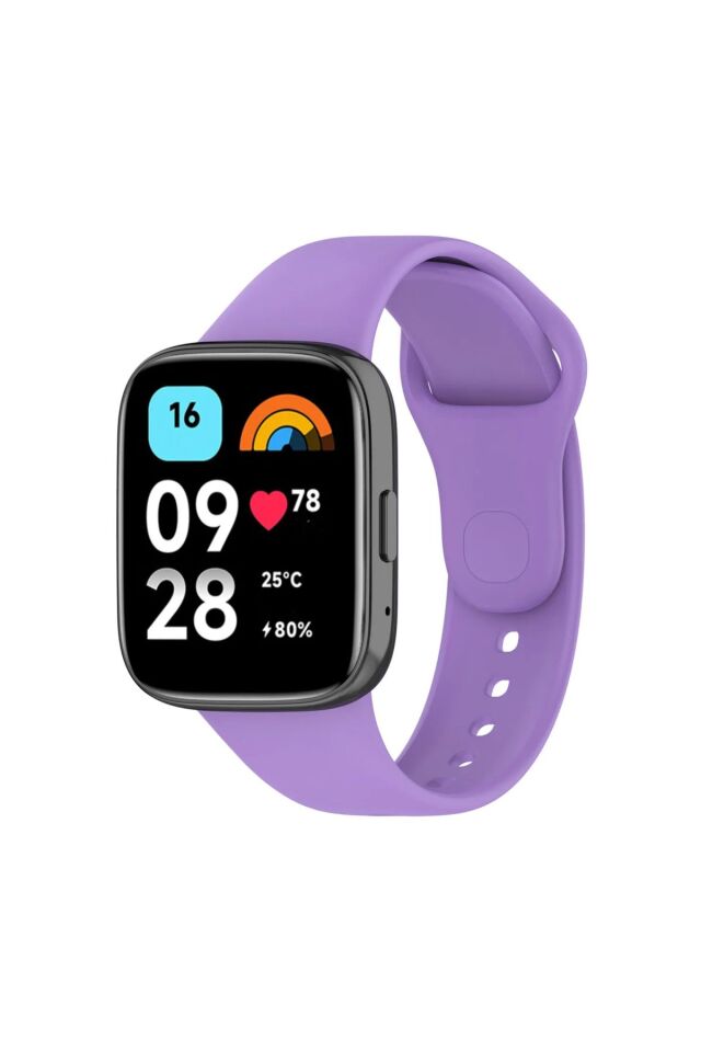 Redmi Watch 3 Active Uyumlu Silikon Kordon Lila