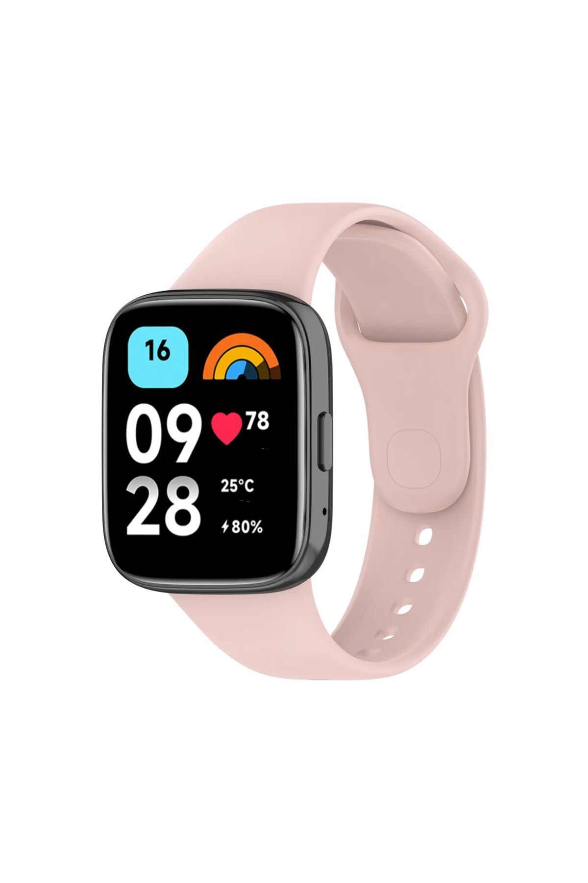 Redmi Watch 3 Active Uyumlu Silikon Kordon Pembe