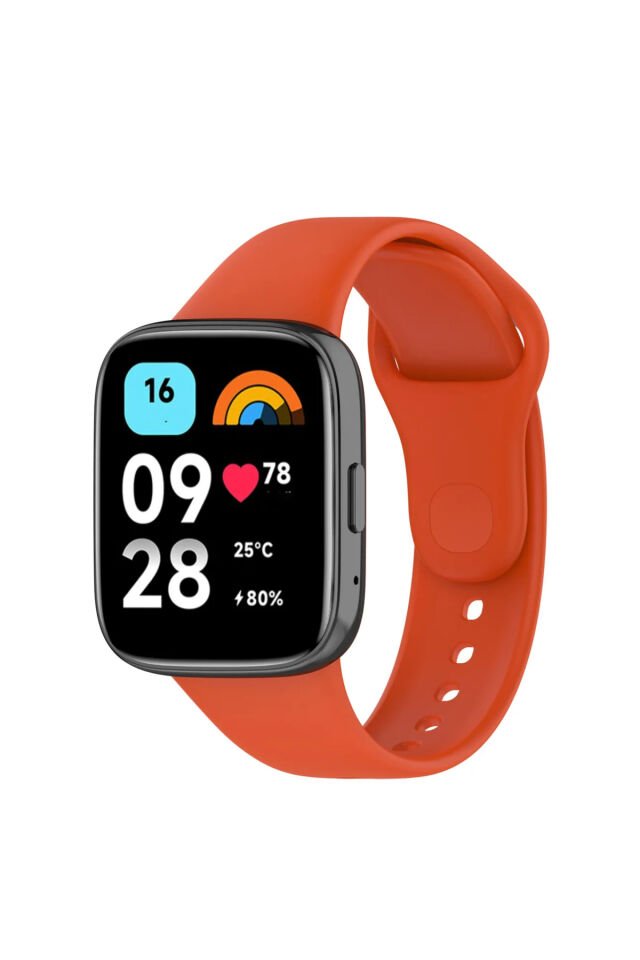 Redmi Watch 3 Active Uyumlu Silikon Kordon Turuncu