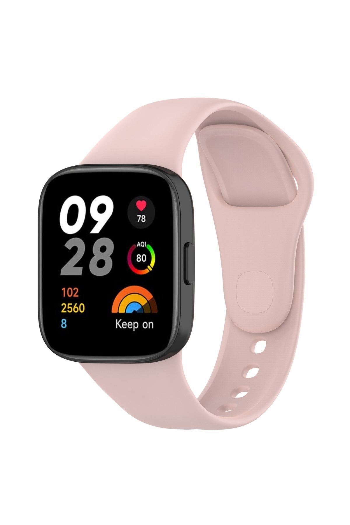 Redmi Watch 3 Uyumlu Silikon Kordon Pembe