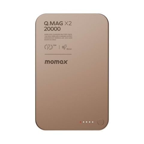 MOMAX IP120D Q.Mag X2 20000mAh Magsafe Wireless Powerbank çöl titanyum