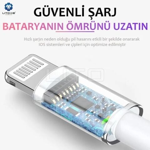 LITO 1m USB / Lightning Güç Kablosu