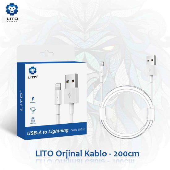 LITO 2m USB / Lightning Güç Kablosu