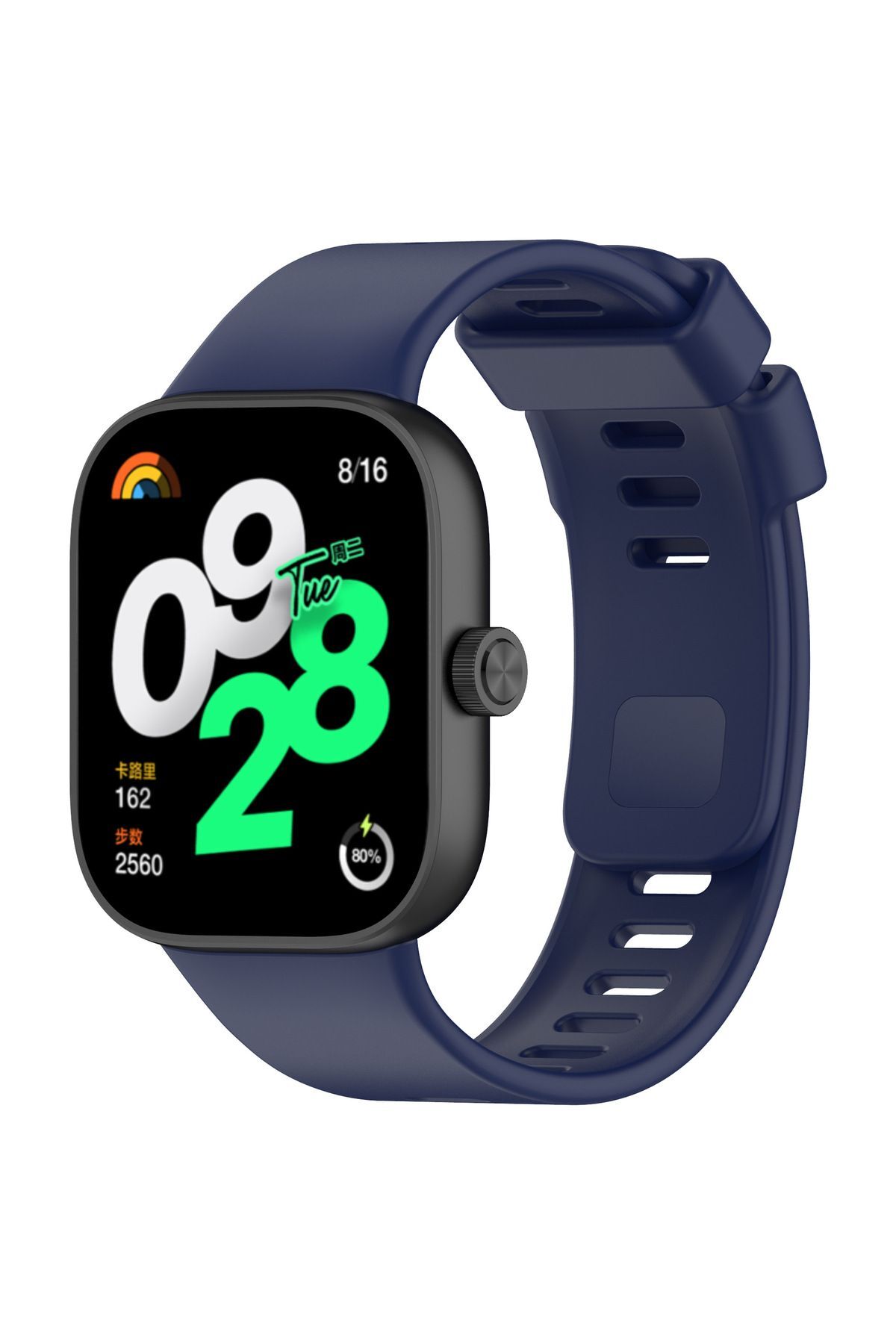 Xiaomi Mi Band 8 Pro - Red mi Watch 4 Uyumlu Spor Slikon Kordon Lacivert