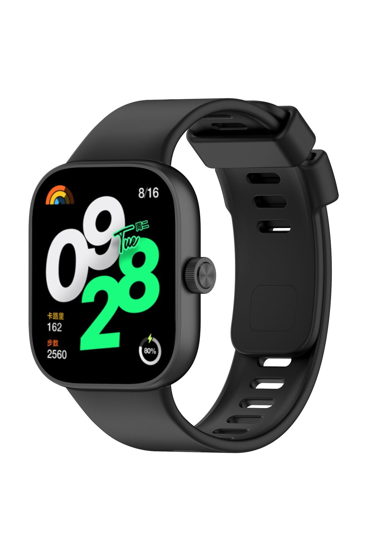 Xiaomi Mi Band 8 Pro - Red mi Watch 4 Uyumlu Spor Slikon Kordon Siyah