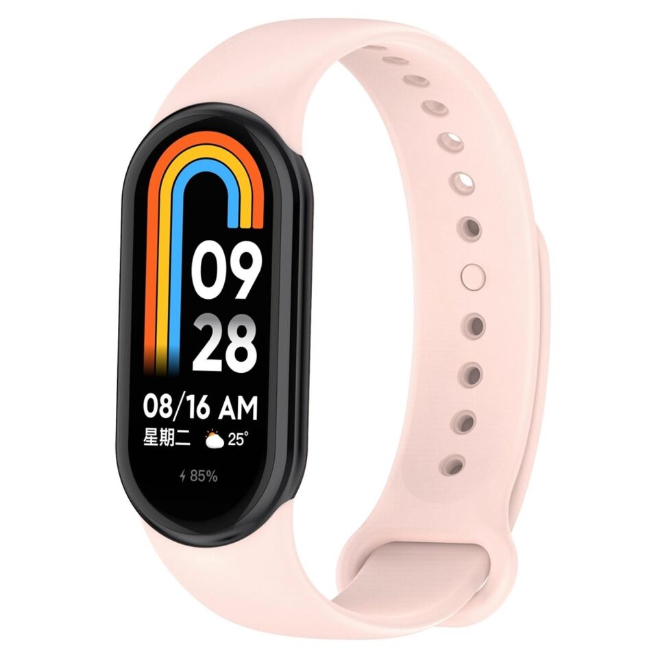 Xiaomi Mi Band 8 Uyumlu Spor Slikon Kordon Pudra