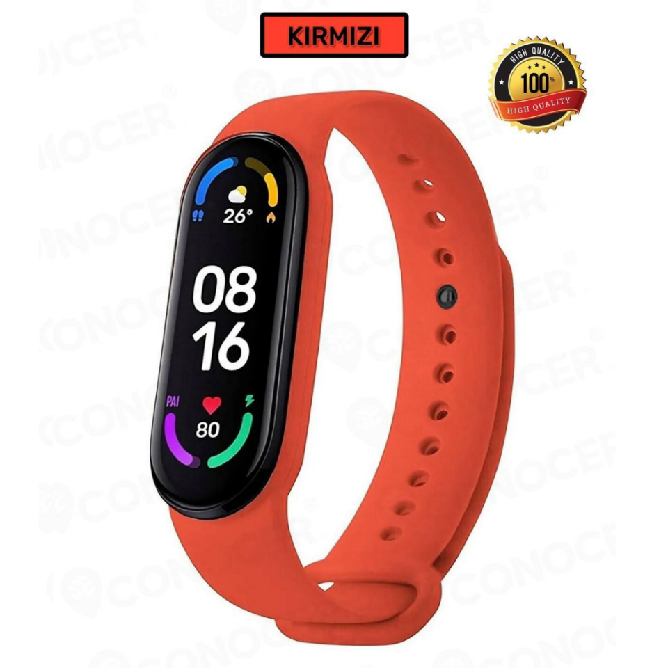 Xiaomi Mi band Serisi Silikon Kordon Kırmızı