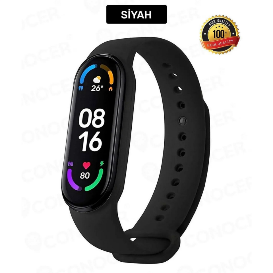 Xiaomi Mi band Serisi Silikon Kordon Siyah