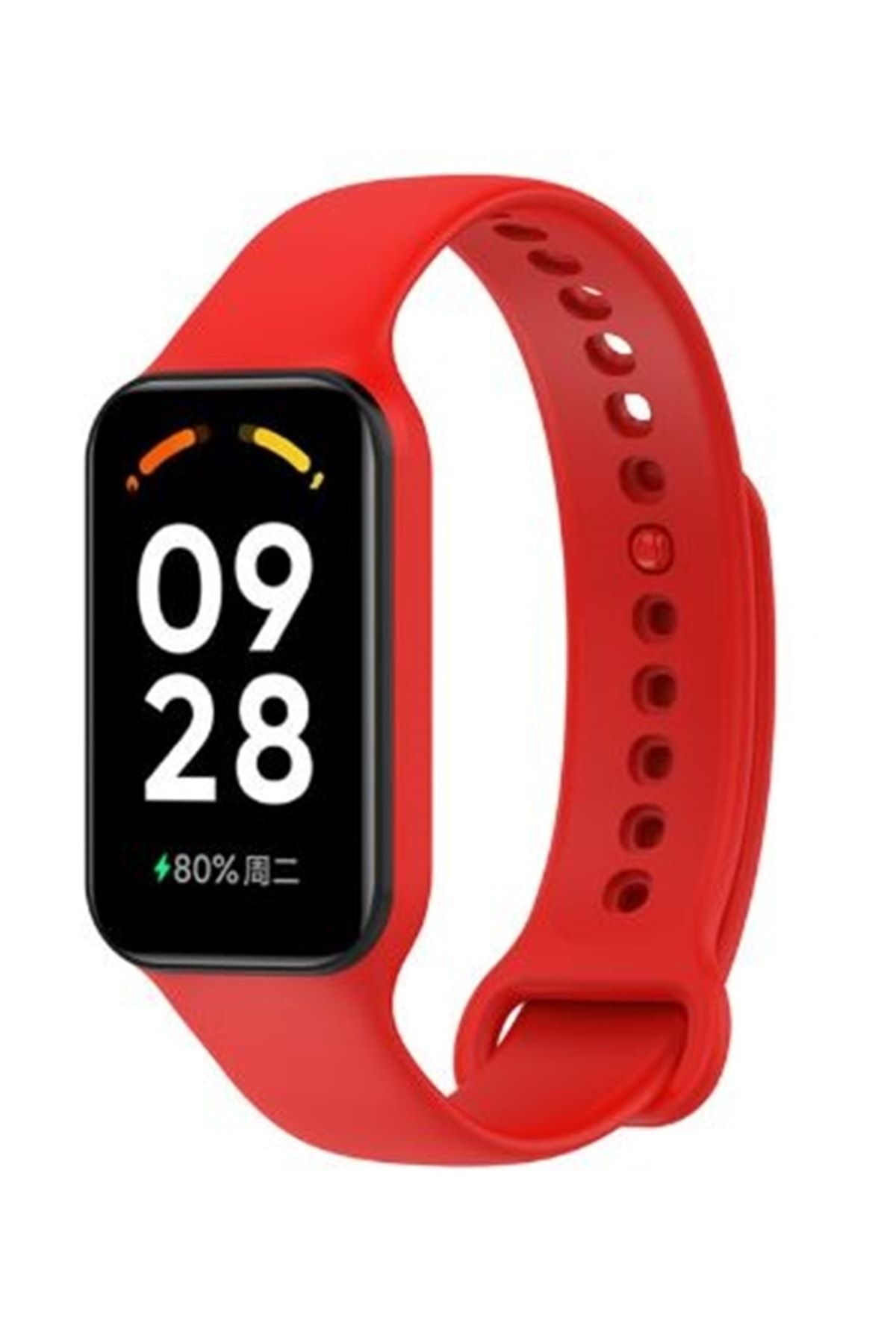 Xiaomi Smart Band 8 Active - Redmi Band 2 Uyumlu Spor Slikon Kordon Kırmızı