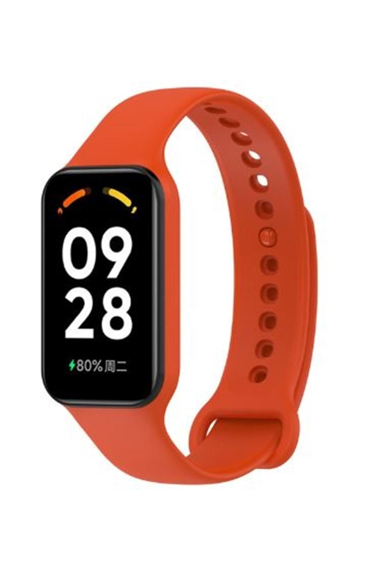 Xiaomi Smart Band 8 Active - Redmi Band 2 Uyumlu Spor Slikon Kordon Turuncu