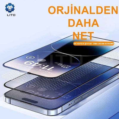 Lito D+ Ultra AR Full Glass Yansıma Önleyici Ekran Koruyucu 16 pro 