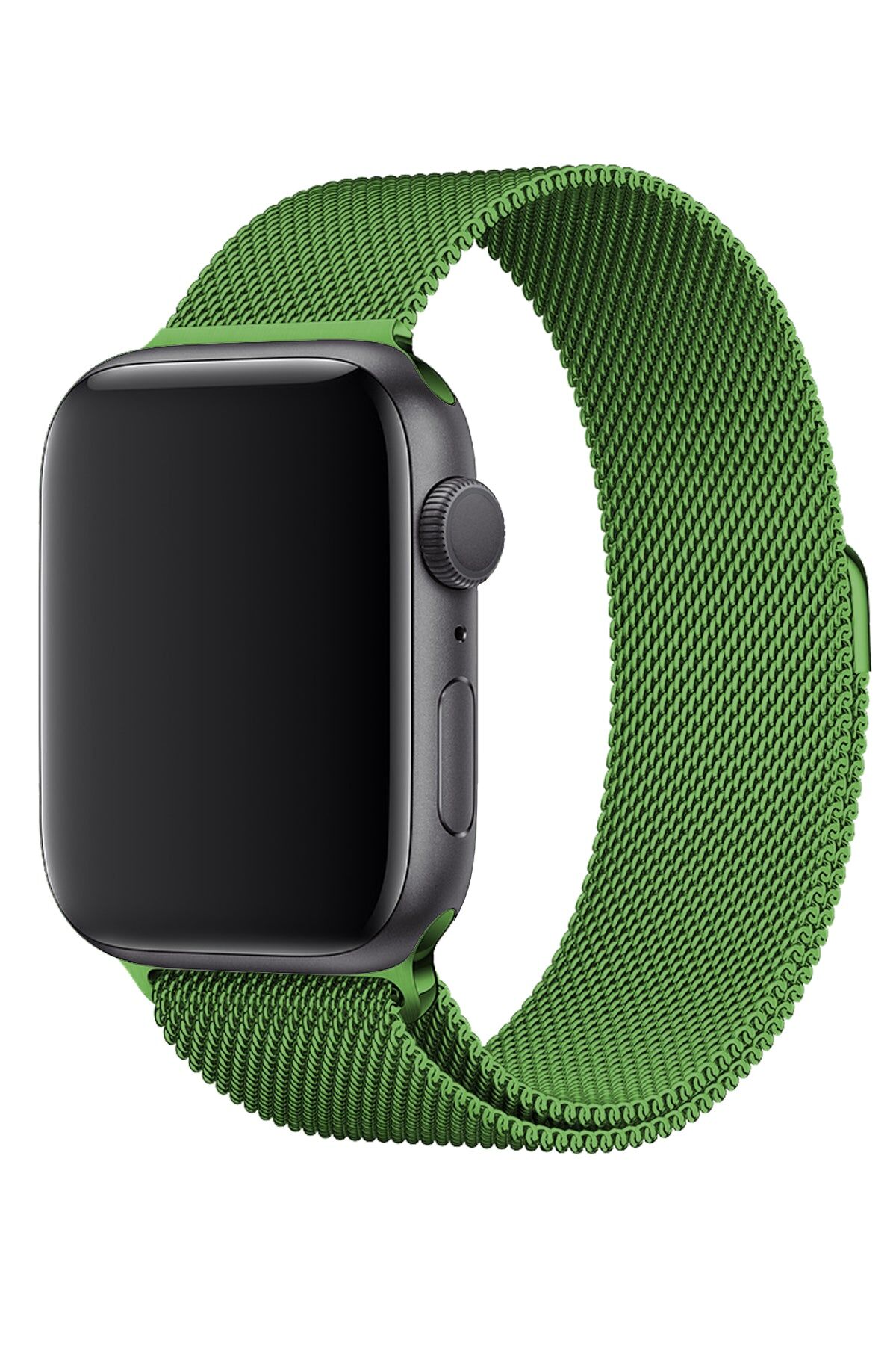 Apple Watch Uyumlu Çelik Hasır Kordon Zümrüt Yeşili