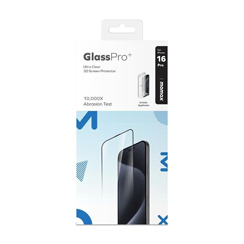 Momax GlassPro+ Anti-Spy HD iPhone 16 Pro Max Uyumlu Tempered Glass Ekran Koruyucu