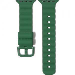 Apple Watch Uyumlu Puffer Silikon Kordon - Yeşil